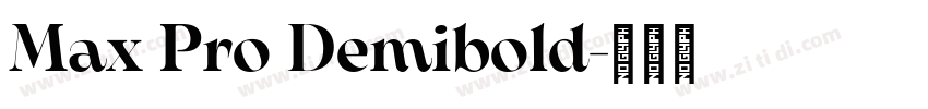 Max Pro Demibold字体转换